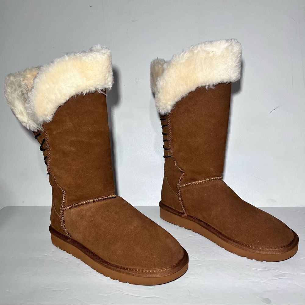Lamo Celeste Water Resistant Suede Tall Winter Boots